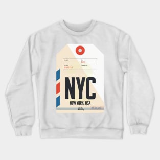 New York Luggage Tag Crewneck Sweatshirt